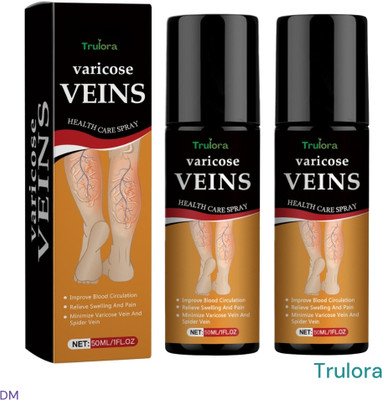 Trulora Herbal Turmeric Varicose Veins Spray Circulation (Pack of 2) Spray(2 x 50 ml)