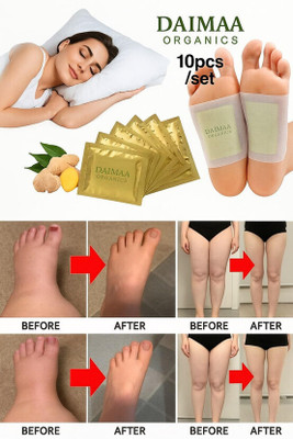 Daimaa Organics Natural Foot Detox Patches – Anti-Fatigue, Anti-Stress Solution Plaster & Patch(10 x 1 Patches)