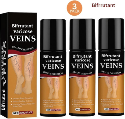 BIFRRUTANT Varicose Veins Liquid quick acting spray for heavy aching veins Liquid(3 x 50 ml)