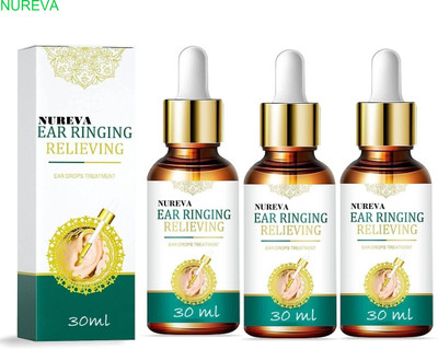 nureva Tinnitus Relief – Soothing Ear Drops for Ringing Ears (Pack of 3) Liquid(3 x 30 ml)