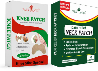PARK DANIEL Herbal Pain Relief Knee Patches & Neck Patches for 8-Hour Relief Of Joint Pains Plaster & Patch(2 x 11 Patches)