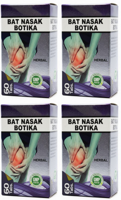 BAT NASAK BOTIKA For Natural Relief from Arthritis, Back Pain & Joint pain Tablets(4 x 60 Units)