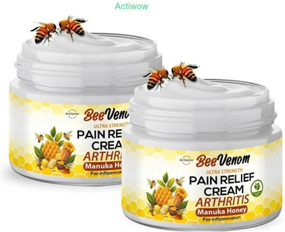 ACTIWOW Bee Venom Honey Pain Relief Feet And Elbows Cream Cream(2 x 50 g)