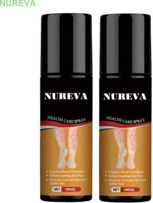 nureva Spray for Heavy Legs & Veins – Pack of 2 Liquid(2 x 100 ml)