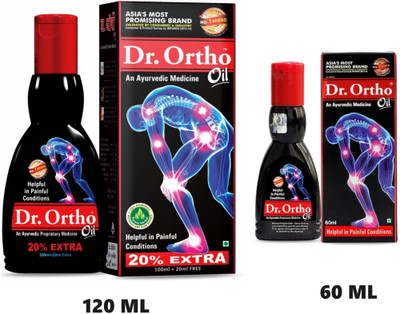 Dr. Ortho Dr. Ortho Joint Pain Relief Ayurvedic Oil Liquid 120ML+60ML Liquid(2 x 90 ml)