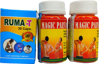BODRI RUMA T PAIN RELIEF CAPSULE & MAGIC PAIN RELIEF TABLET FOR JOINT PAIN,RHEUMATOID Capsules(3 x 50 Units)