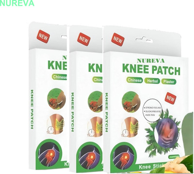 nureva Effective Herbal Knee Support Patch - Pack of 3 Plaster & Patch(3 x 10 Patches)