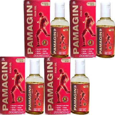 DOOMSDAY PAMAGIN PAIN OIL FOR JOINT & MUSCLES PAIN RELIEF PACK OF - 4 Liquid(4 x 50 ml)