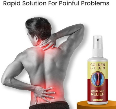 Bingeable Golden Glam Back & Joint and Muscle Pain Relief Spray(100 ml)