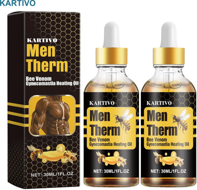 KARTIVO Men’s Thermal Bee Venom Chest Oil – Combo Relief Formula Liquid(2 x 30 ml)