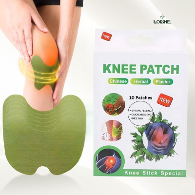 LORSHEL Herbal Knee Pain Relief Patch for Natural Pain Relief All Day Plaster & Patch(10 Patches)