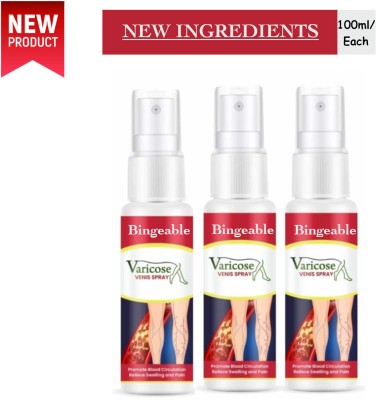 Buy TYA Varicose Vein Oil Spray (100ml x 3) - Natural Relief for Leg Discomfort Liquid(3 x 100 ml)