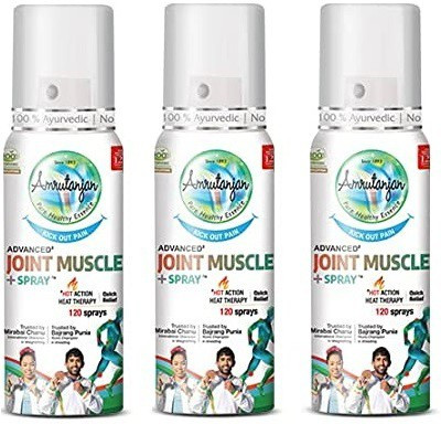 Amrutanjan Advanced Joint Muscle +Spray Pack of 3 Spray(3 x 30 g)