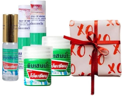 MOVITRONIX WORLD IN PALM Cotton balm (2) - Roll on (1) - 2 in1 Pack of 5 - Gift Pack BY SianPoy Inhaler(5 x 1 Units)