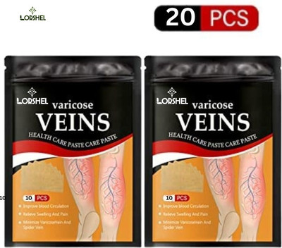LORSHEL Turmeric Varicose Vein Patch Soothing Varicose Veins Patch Plaster & Patch(2 x 10 Patches)