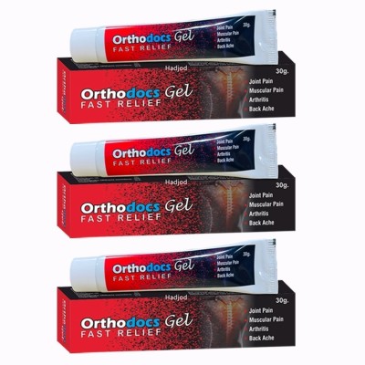 ORTHODOCS Fast Pain Relief Gel Men ang Women(Pack of 3)90g Gel(3 x 30 g)