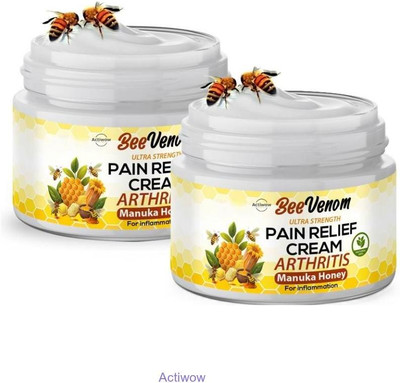 ACTIWOW Bee Venom Honey Pain Relief Elbows And Ankles Cream Cream(2 x 50 g)