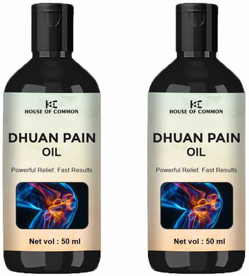 house of common Jandar Dhuan Pain Relief Oil for Joint, Muscle & Back Pain (50ml) Pack of 2 Liquid(2 x 50 ml)