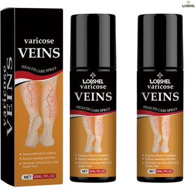 LORSHEL vericose vein spray supports vein health and improves circulation naturally Liquid(2 x 50 ml)