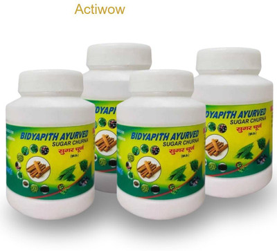 ACTIWOW Bidyapith Sugar Powder for Improving Insulin Sensitivity Over Time Pack of 4 Powder(4 x 100 g)