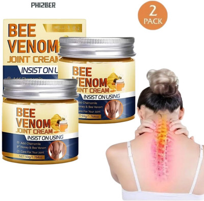 PHIZLLER Bee Venom Joint Cream Extra Strength Comfort Balm for Muscle and Joint Relief Cream(2 x 50 g)