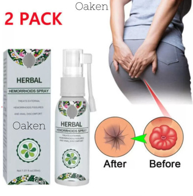 Oaken Eelhoe Natural Piles Spray | Herbal Hemorrhoid Relief for Soothing Comfort Spray(2 x 50 ml)