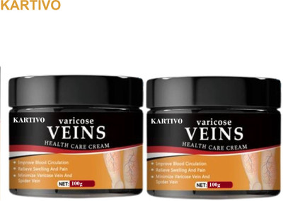 KARTIVO Varicose Veins Relief Gel Pack of 2 – Cooling Sensation Cream(2 x 100 g)