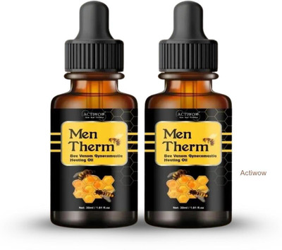 ACTIWOW Men Therm Bee Venom Heating Oil for Morning Joint Warm Relief Liquid(2 x 15 ml)