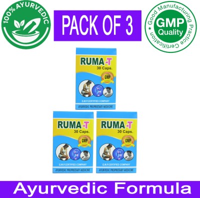 Roy Biotech GNGVF RUMA T PAIN RELIEF CAPSULE WITH FOR GOOD HEALTH Capsules (3 x 30 Units) Capsules(3 x 10 Units)