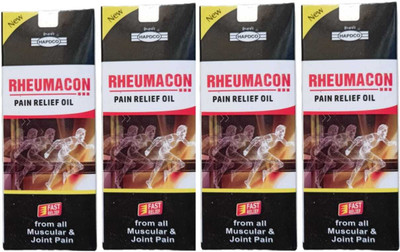 HAPDCO Rheumacon pain relief oil for muscular and joint pain pack of 4 Liquid(4 x 22.5 ml)
