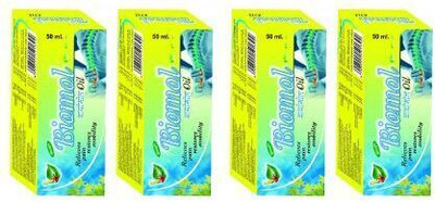 Shrey's Biomol OiI - Ayurvedic Oil for Joint Pain, Knee Pain, Back Pain, Arthritic Pain Liquid(4 x 1 Units)