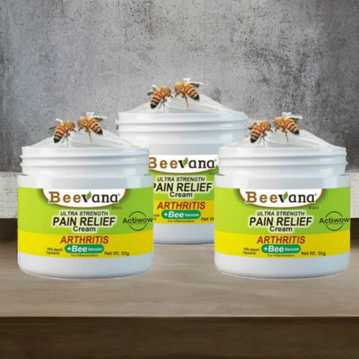 Bee Venom Cream for Fast Relief from Body Aches & Stiffness Pack of 3 Cream(3 x 50 g)
