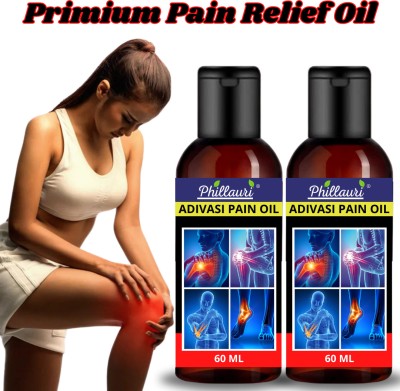 Phillauri Ayurvedic Pain Relief Oil For Back Pain, Joint Pain, Muscle Pain Liquid(2 x 60 ml)