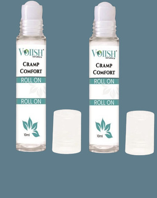 VOIISH Cramp Relief Roll On Ayurveda Extracts Period Pain Reliever Muscle Pain Balm Liquid(2 x 10 ml)