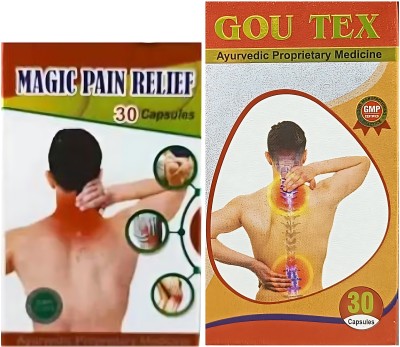 HERBSHD Magic Pain Relief Cap & Gou Tex Cap | For Rheumatoid Arthritis & Joint Pain Capsules(2 x 30 Units)