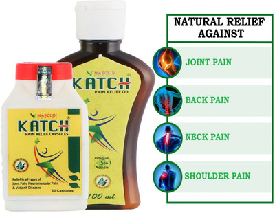 masolin KATCH AYURVEDIC JOIN PAIN RELIEF OIL 100ML AND CAPSULES 60CAP Liquid(2 Units)