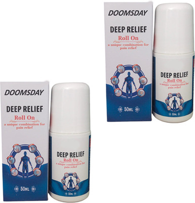 DOOMSDAY DEEP RELIEF ROLL ON A UNIQUE COMBINATION FOR PAIN RELIEF PACK OF 2 Liquid(2 x 50 ml)