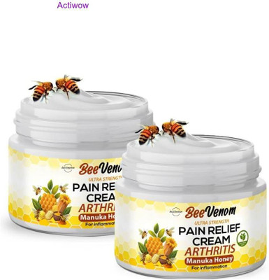 ACTIWOW Bee Venom Honey Pain Relief Muscles And Feet Cream Cream(2 x 50 g)
