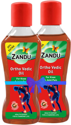 ZANDU Ortho Vedic Pain Relief Oil for knee, joint & muscle pain, improvement in 7 days Liquid(2 x 120 ml)