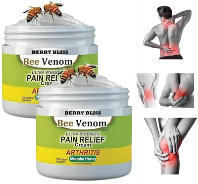 Berry Bliss Bee Venom Pain Relief Cream For Strong Ayurvedic(BUY 1 GET 1 FEER) PACK-2 Cream(2 x 0.1 g)