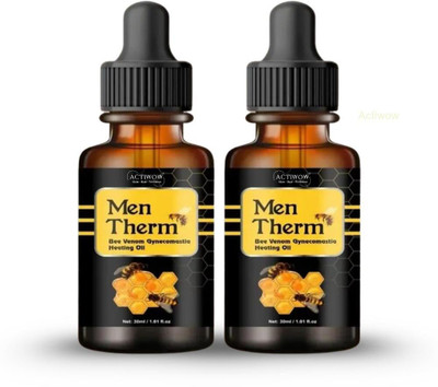 ACTIWOW Men Therm Bee Venom Heating Oil for OCR Race Muscle Help Liquid(2 x 15 ml)