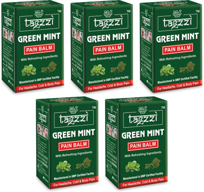 Tagzzi Green Balm | Green Mint | Strong Pain Balm(5 x 10 g)