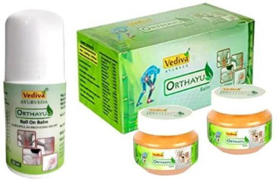 Orthayu Ayurvedic Knee & Muscle Pain Pack Of 2 with Roll on 50ml Balm(3 x 83.33 g)