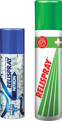 Relispray Ayurvedic + Nitron Pain Relief Combo | Spray(2 x 91.5 g)
