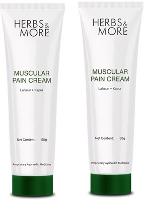 NETSURF Herbs and More Muscular Pain Cream (Lahsun+Kapur) Pack of 2 Cream(2 x 50 g)
