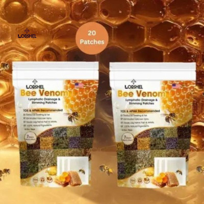LORSHEL Bee venom foot patches aid detox and support restful sleep Plaster & Patch(2 x 100 g)