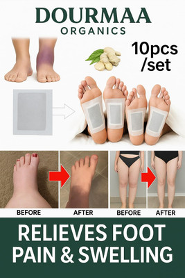 DOURMAA ORGANICS Natural Detox toxin remover foot patches,for pain relief Plaster & Patch Plaster & Patch(20 x 1 Patches)