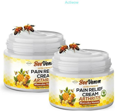 ACTIWOW Bee Venom Honey Pain Relief Legs And Tendon Pain Cream Cream(2 x 50 g)