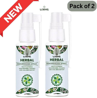 LORSHEL Herbal Piles Sprayy Herbal Hemorrhoids Spray - Eelhoe Piles Solution Liquid(2 x 40 ml)