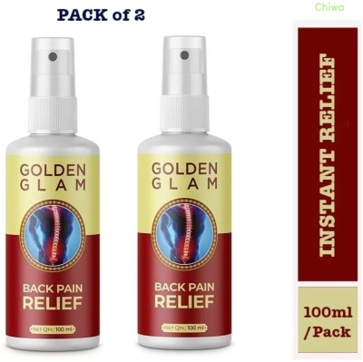 CHIWA Golden Glam Muscle Relief Gel – Joint & Back Pain Comfort Formula Spray(2 x 100 ml)